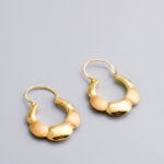 19.2ct Gold Brushed Hoop Earrings