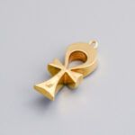 18ct Gold Lapis Lazuli & Turquoise Ankh Cross Pendant