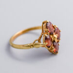 9ct Gold Red Garnet Cluster Ring