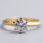 14ct Gold CZ Solitaire Ring