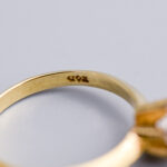 14ct Gold CZ Solitaire Ring