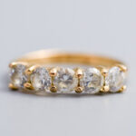 14ct Gold Five Stone CZ Ring
