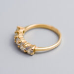 14ct Gold Five Stone CZ Ring