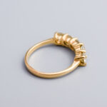 14ct Gold Five Stone CZ Ring