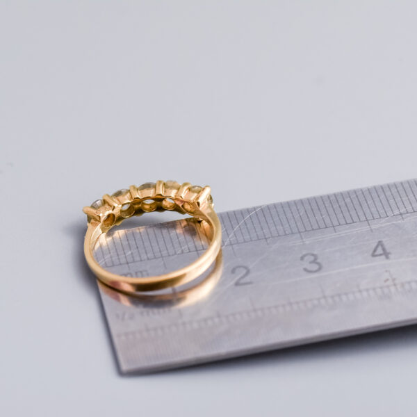 14ct Gold Five Stone CZ Ring - Image 5