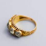 15ct Gold Antique Georgian Five Stone White Paste Ring