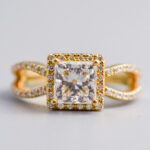 9ct Gold Princess-Cut Diamond Ring