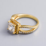 9ct Gold Princess-Cut Diamond Ring