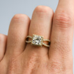 9ct Gold Princess-Cut Diamond Ring