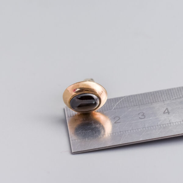 9ct Gold Grey Star Sapphire Cufflinks - Image 5