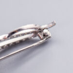 18ct White Gold Diamond 'P' Initial Brooch