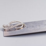 18ct White Gold Diamond 'P' Initial Brooch