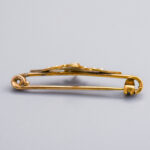 9ct Gold Victorian Starburst Seed Pearl Brooch