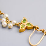 18ct Gold Antique Multi-Gemstone Cluster Drop Earrings