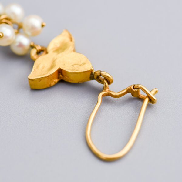 18ct Gold Antique Multi-Gemstone Cluster Drop Earrings - Image 7