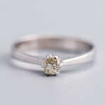 14ct White Gold Solitaire Diamond Ring