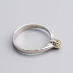 14ct White Gold Solitaire Diamond Ring