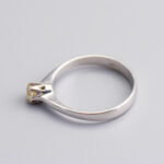 14ct White Gold Solitaire Diamond Ring