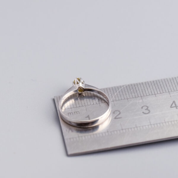 14ct White Gold Solitaire Diamond Ring - Image 5