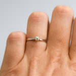 14ct White Gold Solitaire Diamond Ring