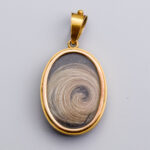 18ct Gold Victorian Onyx & Seed Pearl Mourning Pendant
