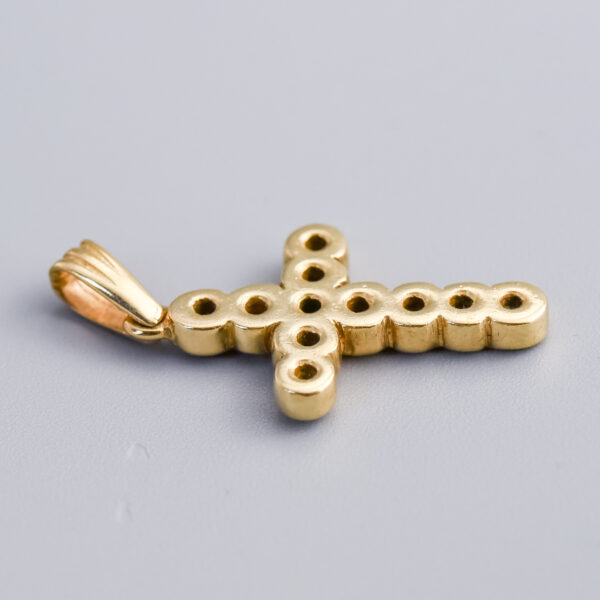 9ct Gold CZ Cross Pendant - Image 4
