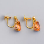 9ct Gold Dangly Citrine Earrings