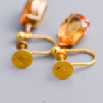 9ct Gold Dangly Citrine Earrings