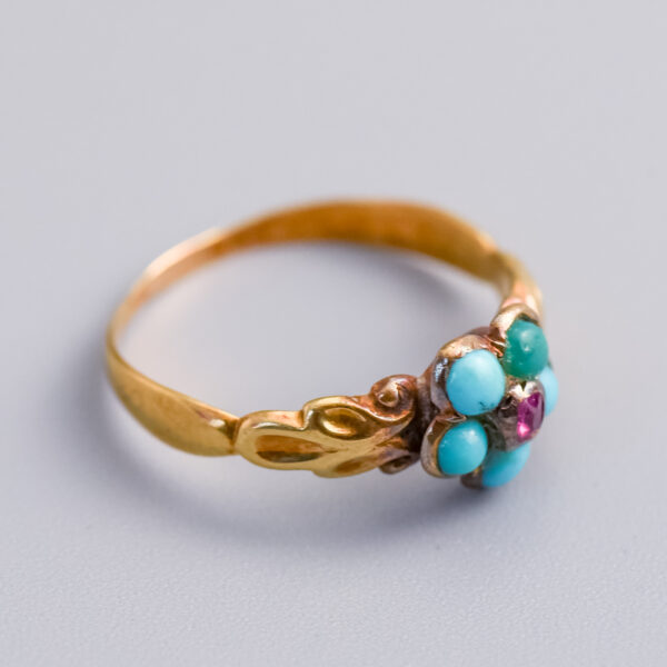 18ct Gold Georgian Forget-Me-Not Ring - Image 2