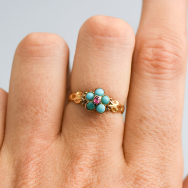 18ct Gold Georgian Forget-Me-Not Ring - Image 6