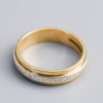 9ct Gold Two-Tone Patterned Band