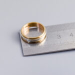9ct Gold Two-Tone Patterned Band