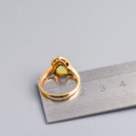 14ct Gold Opal & Diamond Swirled Ring