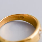 18ct Gold Antique Diamond Gypsy Ring