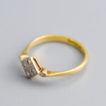 18ct Gold Art Deco Diamond Panel Ring