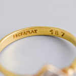 18ct Gold Art Deco Diamond Panel Ring