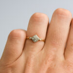 18ct Gold Art Deco Diamond Panel Ring