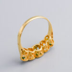 18ct Gold Five Stone Emerald & Diamond Ring