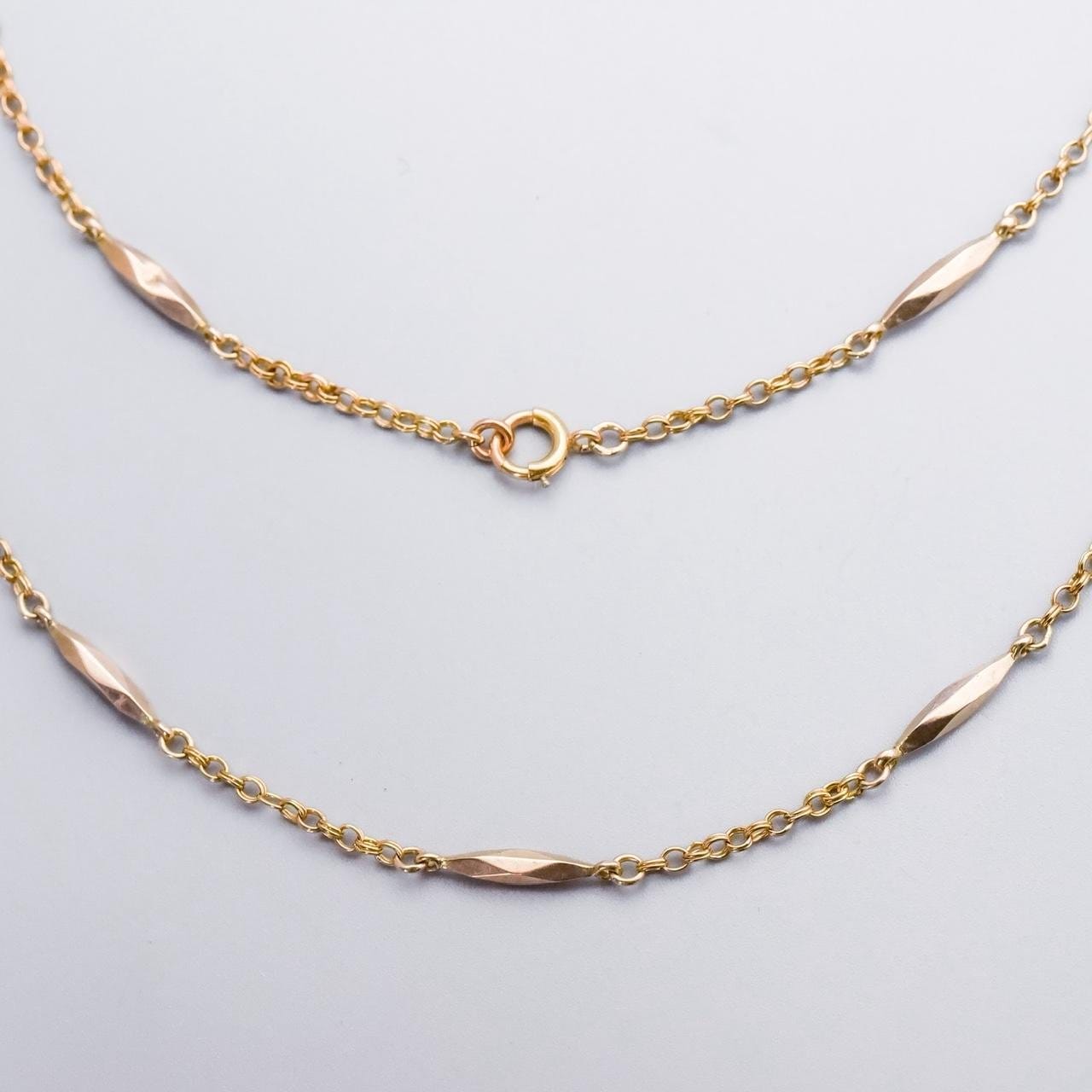 9K Gold Bar & Link Style Chain