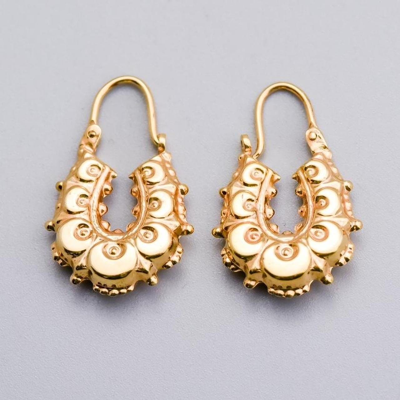 9K Gold Gypsy Creole Earrings