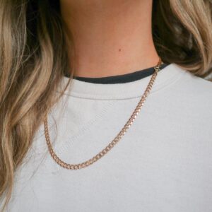 9K Gold Curb Chain Necklace