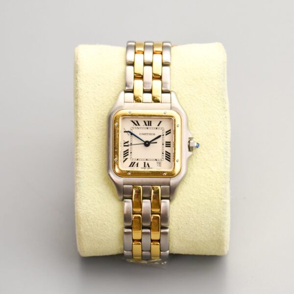 Cartier Panthère 27mm Date Gold and Steel Quartz Vintage Men’s Watch 2000's