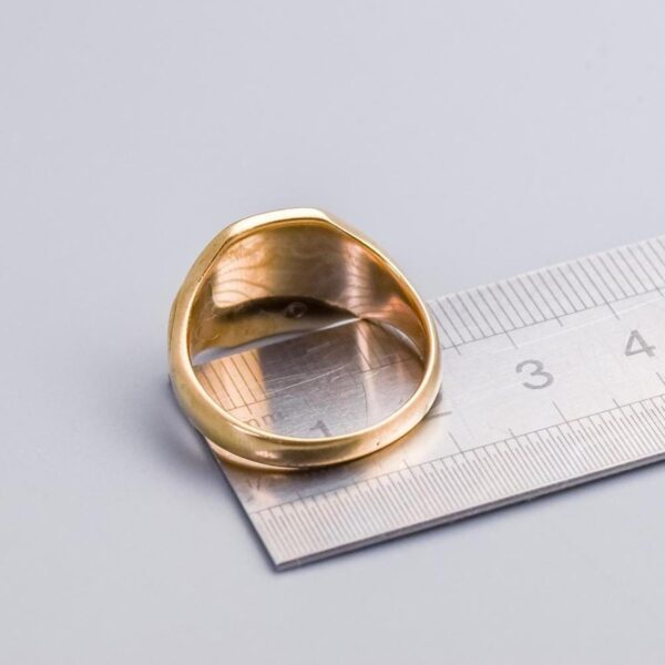 9K Gold Diamond Signet Ring