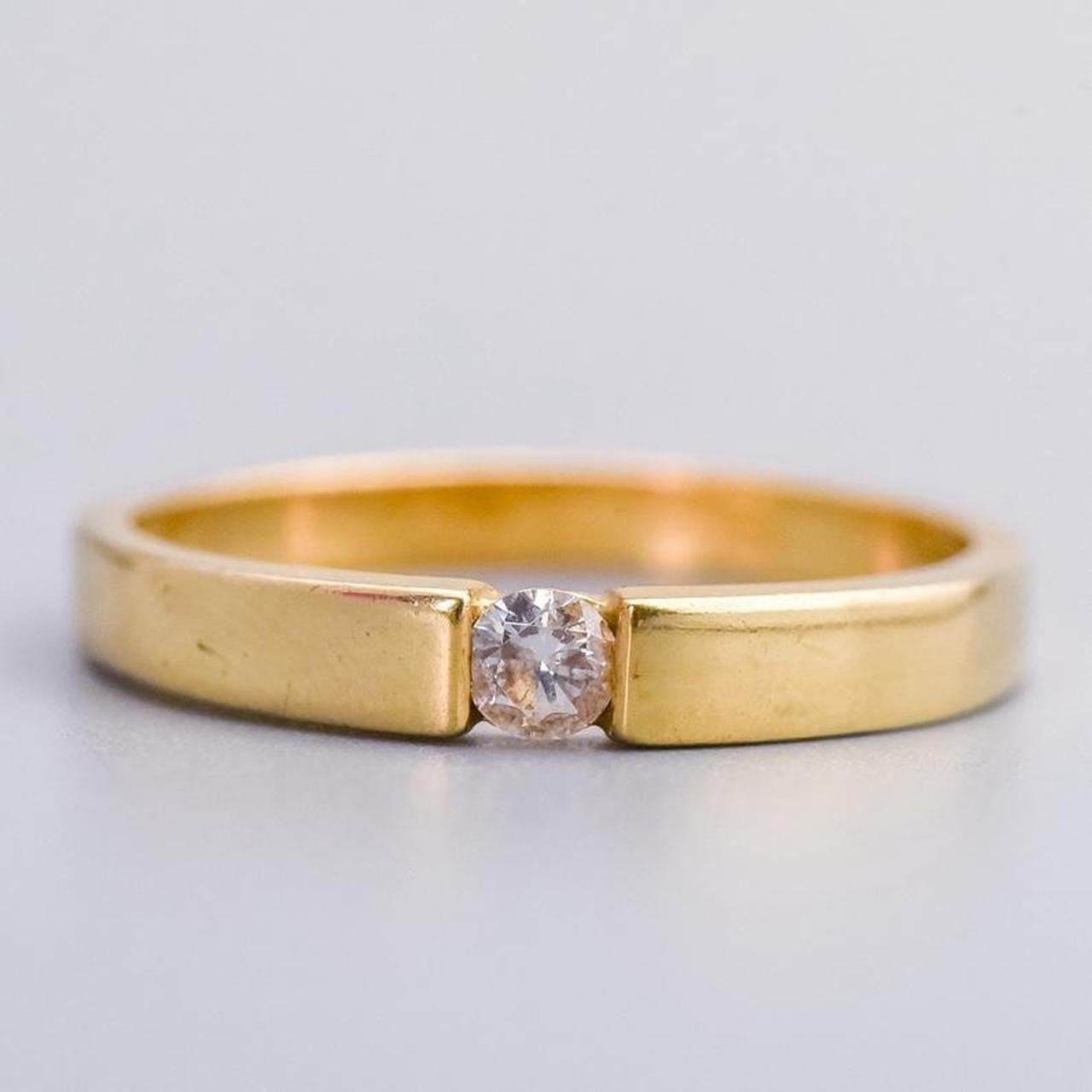 14K Gold CZ Ring