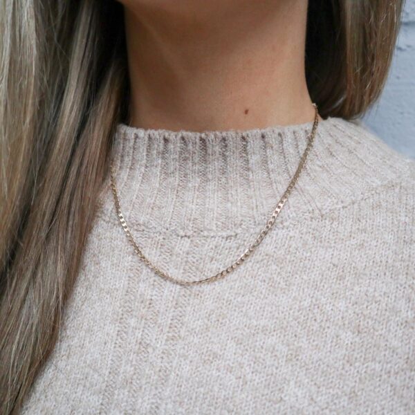 9K Gold Curb Chain Necklace