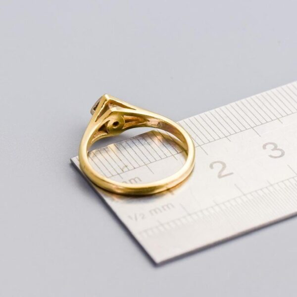18K Gold Diamond Solitaire Ring