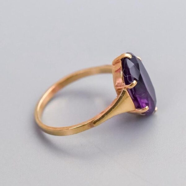 9K Gold Amethyst Ring