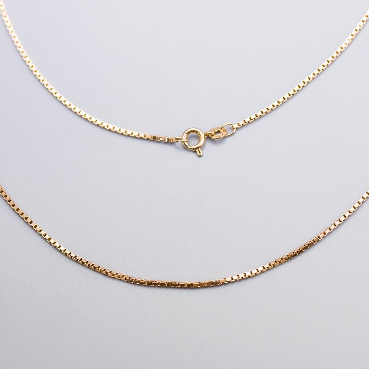 9K Gold Box Chain Necklace