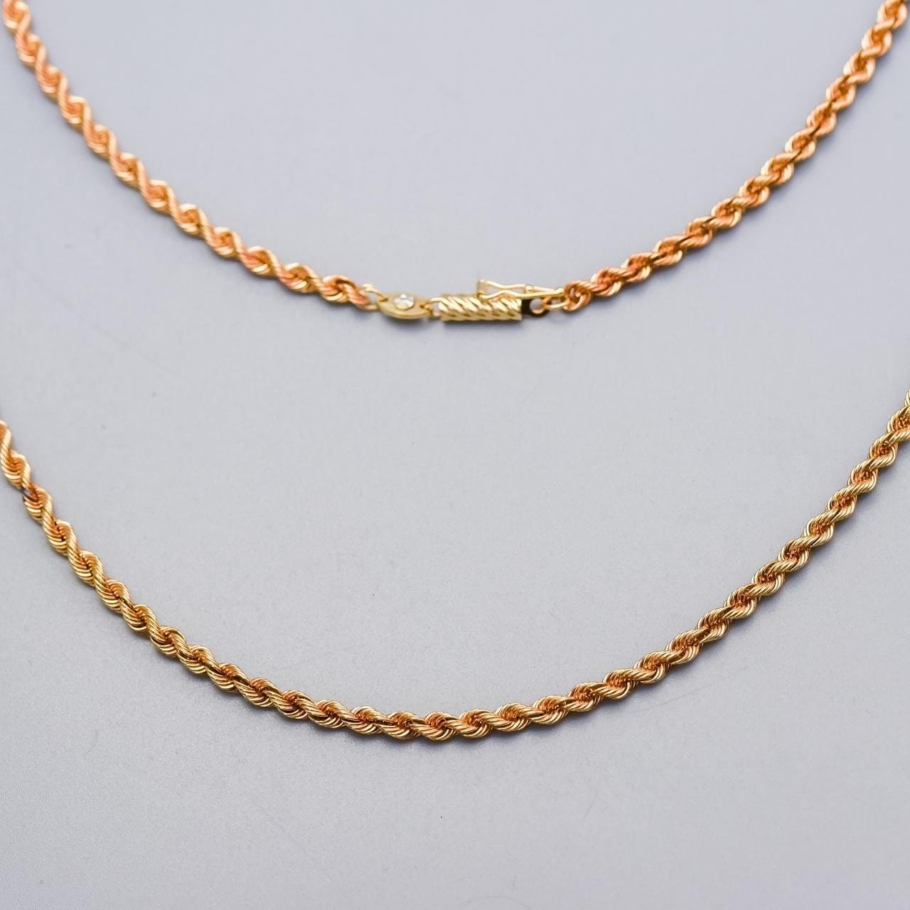9K Gold Rope Chain Necklace