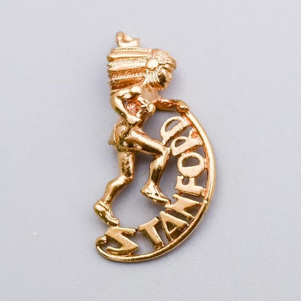 14K Gold Native American Stanford Charm